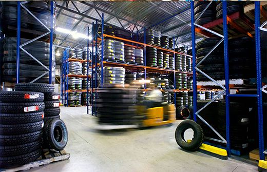 Auto parts warehouse: 