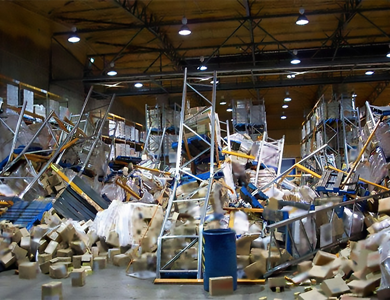 Warehousing crisis and coping strategies under the domino effect